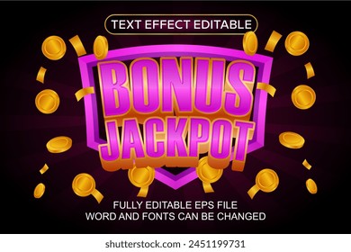 3D TEXT EFFECT VEGAS JACKPOT VECTOR EDITABLE