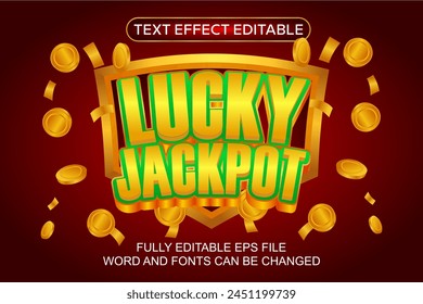 3D TEXT EFFECT VEGAS JACKPOT VECTOR EDITABLE