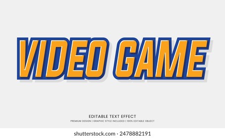 3d text effect video game style editable template