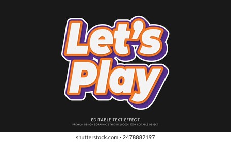 3d text effect video game style editable template