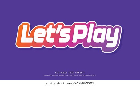 3d text effect video game style editable template