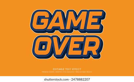 3d text effect video game style editable template