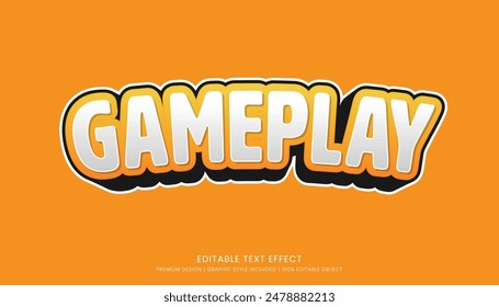 3d text effect video game style editable template