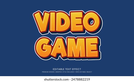 3d text effect video game style editable template