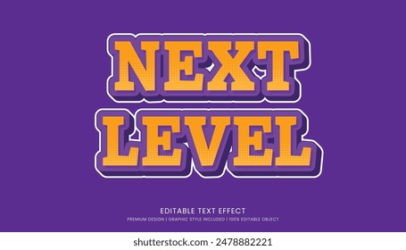 3d text effect video game style editable template