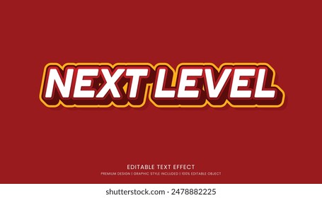 3d text effect video game style editable template