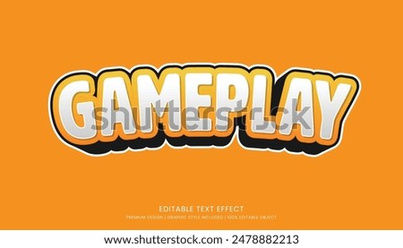 3d text effect video game style editable template