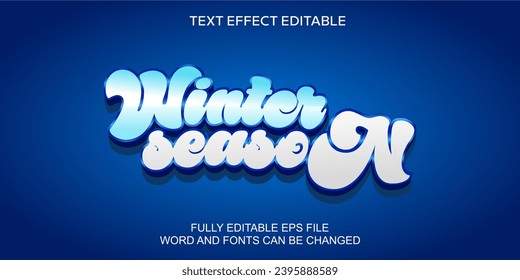 3D-TEXT-EFFEKT WINTERSEASON-VEKTOR