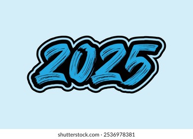 3d text effect with word "2025"