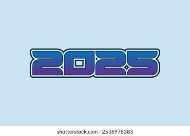 Efecto de texto 3D con la palabra "2025"