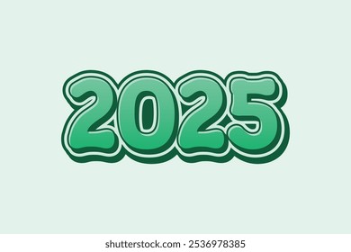 3d text effect with word "2025"