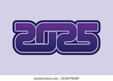 Efecto de texto 3D con la palabra "2025"