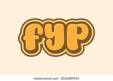 3d text effect with word "fyp"