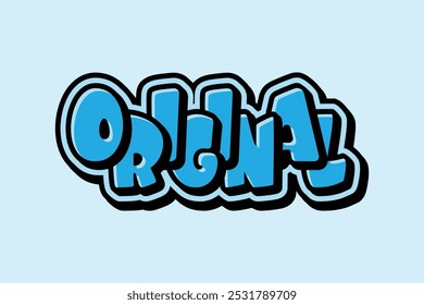 3d text effect with the word "original"