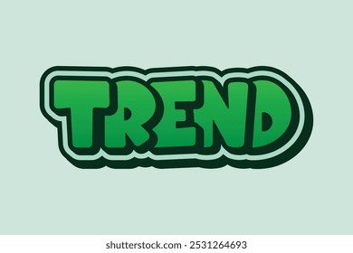 3d text effect with the word "trend"