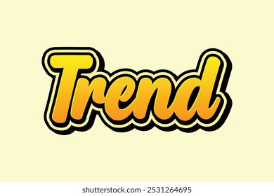 3d text effect with the word "trend"