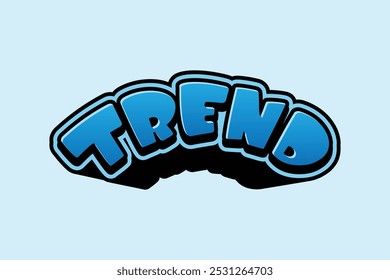 3d text effect with the word "trend"
