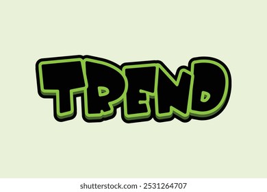 Efecto de texto 3D con la palabra "tendencia"