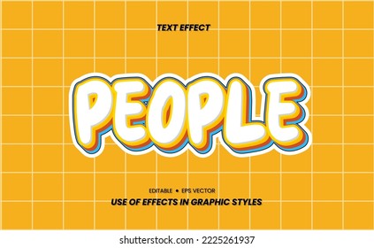 3D Text Effects with People Words and Easy to Edit