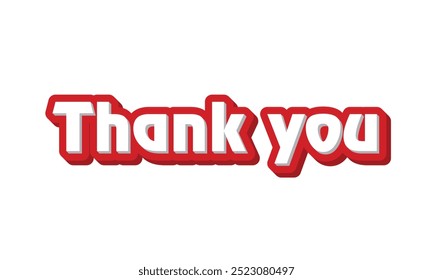 3d Text efficet Thank you