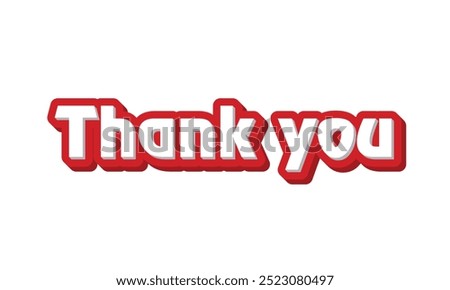 3d Text efficet Thank you