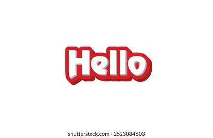 3d Text efficet vactor Hola