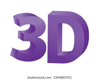 3D text, font illustration and eps10 file