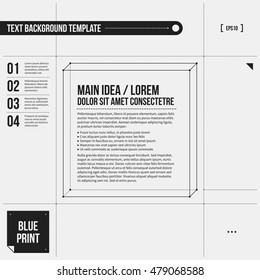 3d text frame in draft style. EPS10