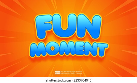 3D Text Fun Moment editable text effect font