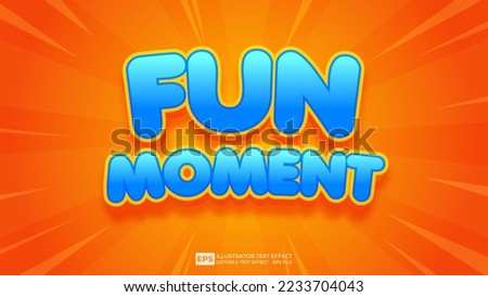3D Text Fun Moment editable text effect font