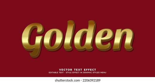 3D Text Golden Editable Text Effect Template