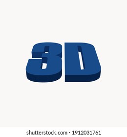 3d text logo vector graphics