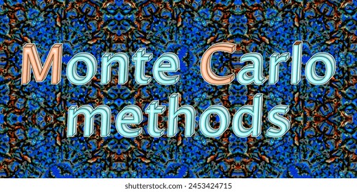 3d text "Monte Carlo methods" on a texturized background