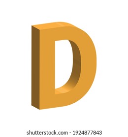 3d Text Orange D Alphabet Big Stock Vector (Royalty Free) 1924877843