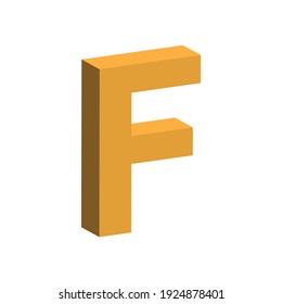 3d Text Orange F Alphabet Big Stock Vector (Royalty Free) 1924878401 ...