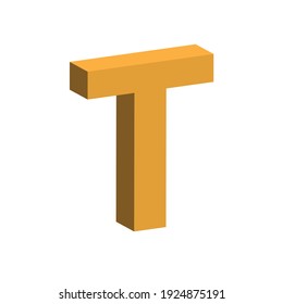 3d Text Orange T Alphabet Big Stock Vector (Royalty Free) 1924875191 ...