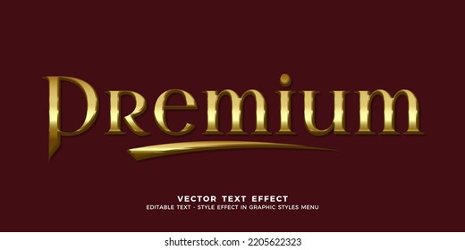 3D text premium editable text effect template