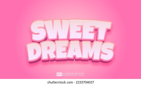 3D Text Sweet Dreams editable text effect font