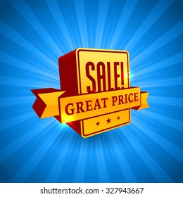 3d text treasure shining creative 3d vector script of selling discount value proposal on blue shiny shiny radial rays scene texture 3d text commercial background scene new massive orange treasure mark