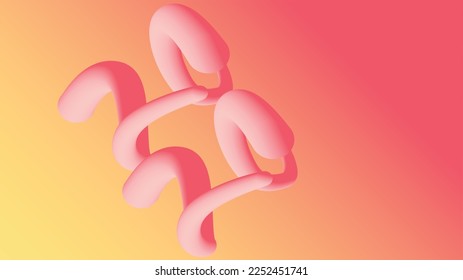 3d text vector abstract pattern art