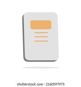 3d textbook icon in minimal cartoon style
