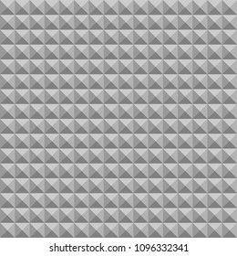 3D texture. Background from hexagonal pyramids. Vector illustration, seamless pattern in light gray colors. Many small three-dimensional squares.