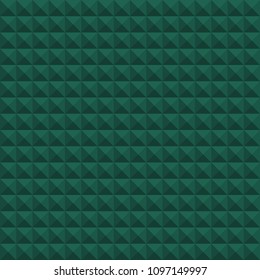 3D texture. Background from hexagonal pyramids. Vector illustration, seamless pattern in bright green colors. Many small three-dimensional squares.