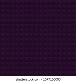 3D texture. Background from hexagonal pyramids. Vector illustration, seamless pattern in purple colors. Many small three-dimensional squares.