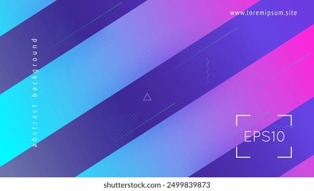 3d Texture. Space Business Illustration. Blue Digital Banner. Technology Concept. Wavy Geometry Composition. Geometric Page. Flat Landing Page. Pink 3d Texture