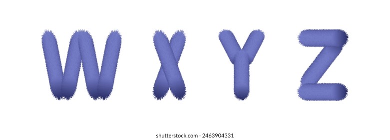 3D Textured Alphabet collection isolated transparent background. Cute 3D vector Letters for web and social media design. 