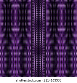 3d textured borders seamless pattern. Vertical borders. Grunge waves background. Elegant beautiful wavy ornaments in violet color. Repeat ornamental decorative backdrop. Modern ornate endless texture.