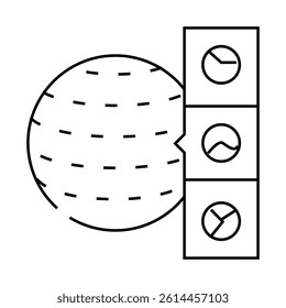 3d textures line icon vector. 3d textures sign. isolated contour symbol black illustration