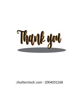3D thank you text or font vector 