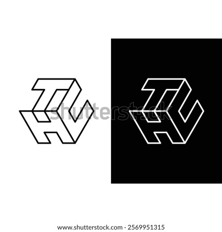 3D THC cube logo design template